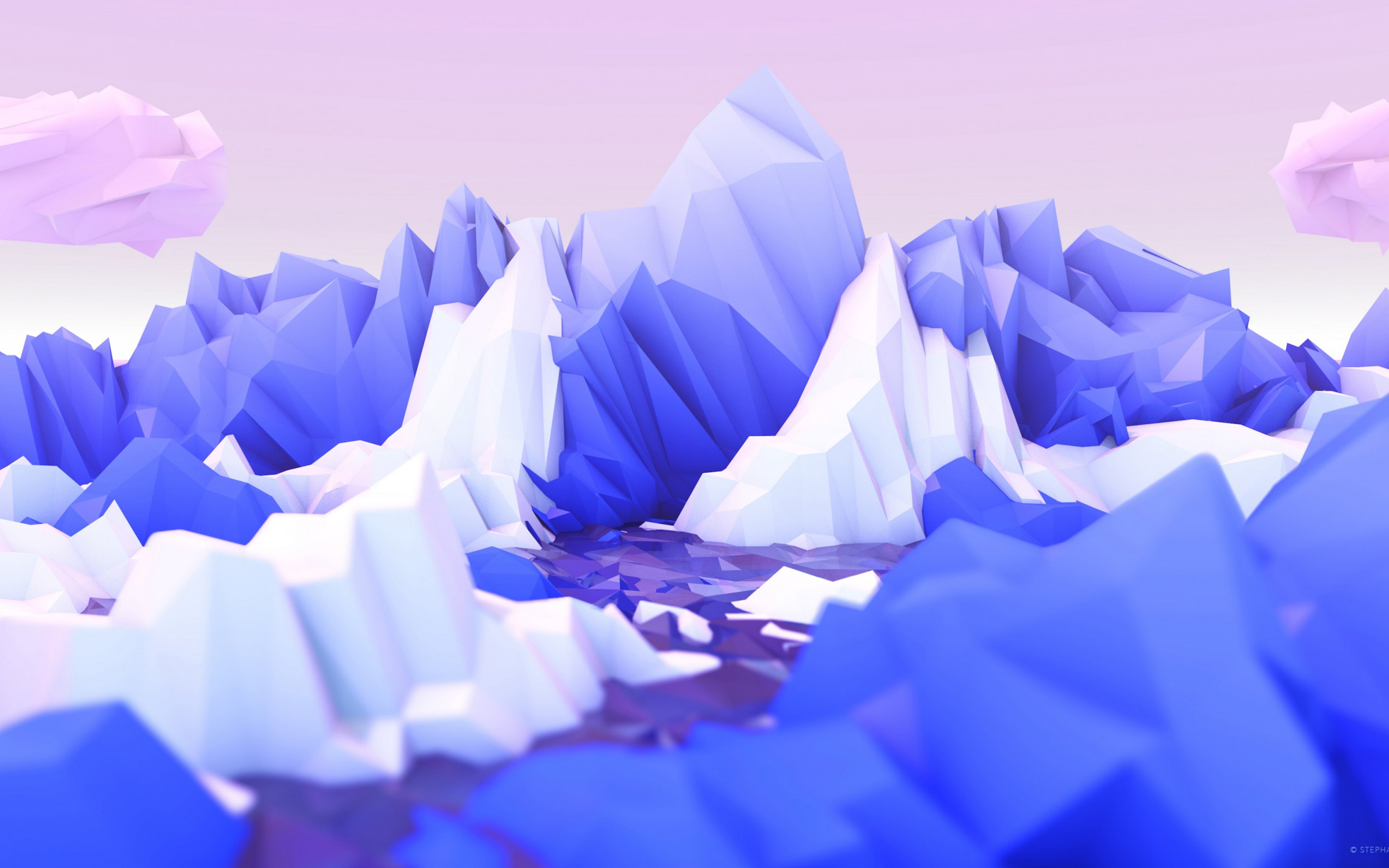 Low poly graphic design wallpaper 2880x1800