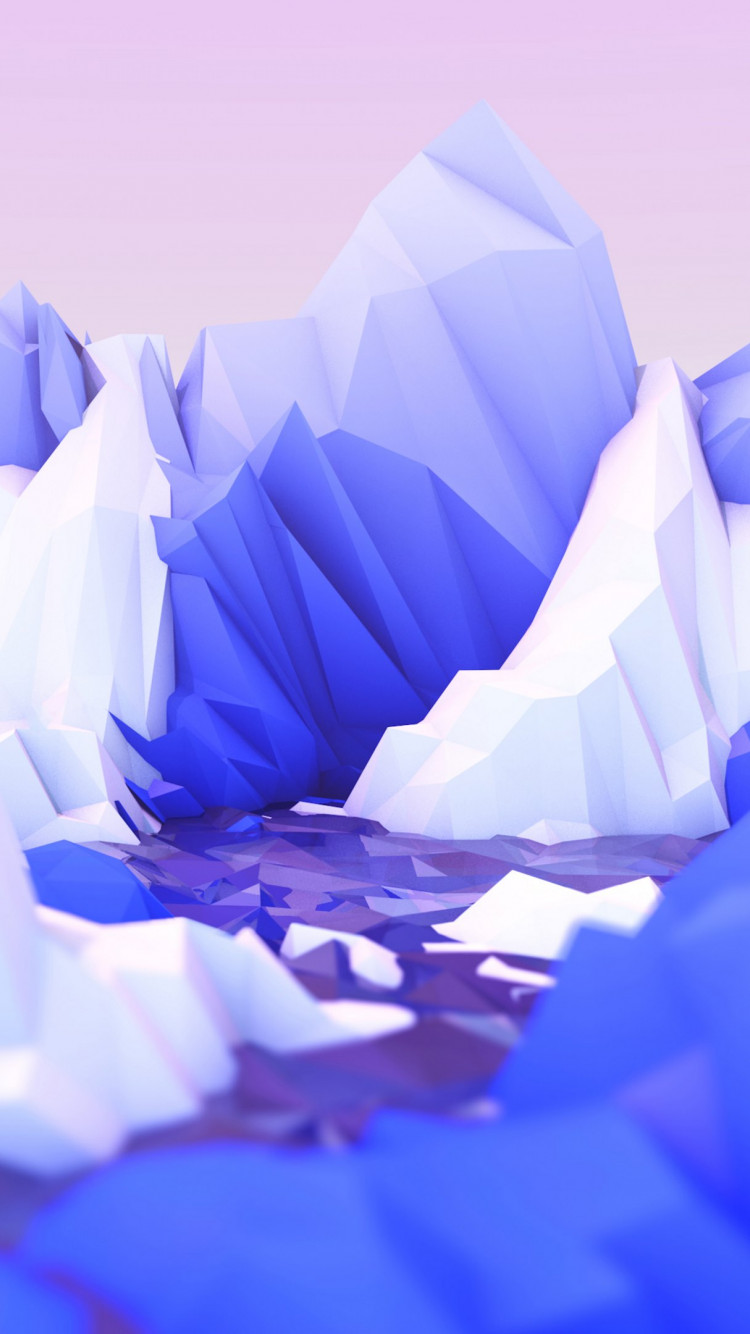 Low poly graphic design wallpaper 750x1334