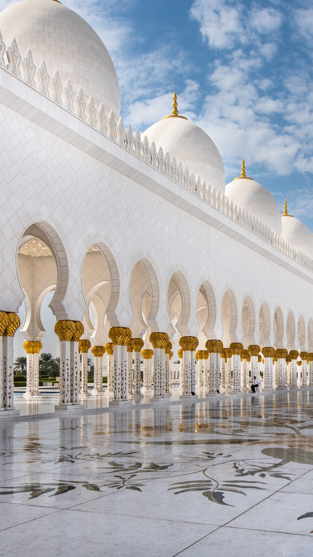 The architecture of Sheikh Zayed mosque wallpaper 1080x1920