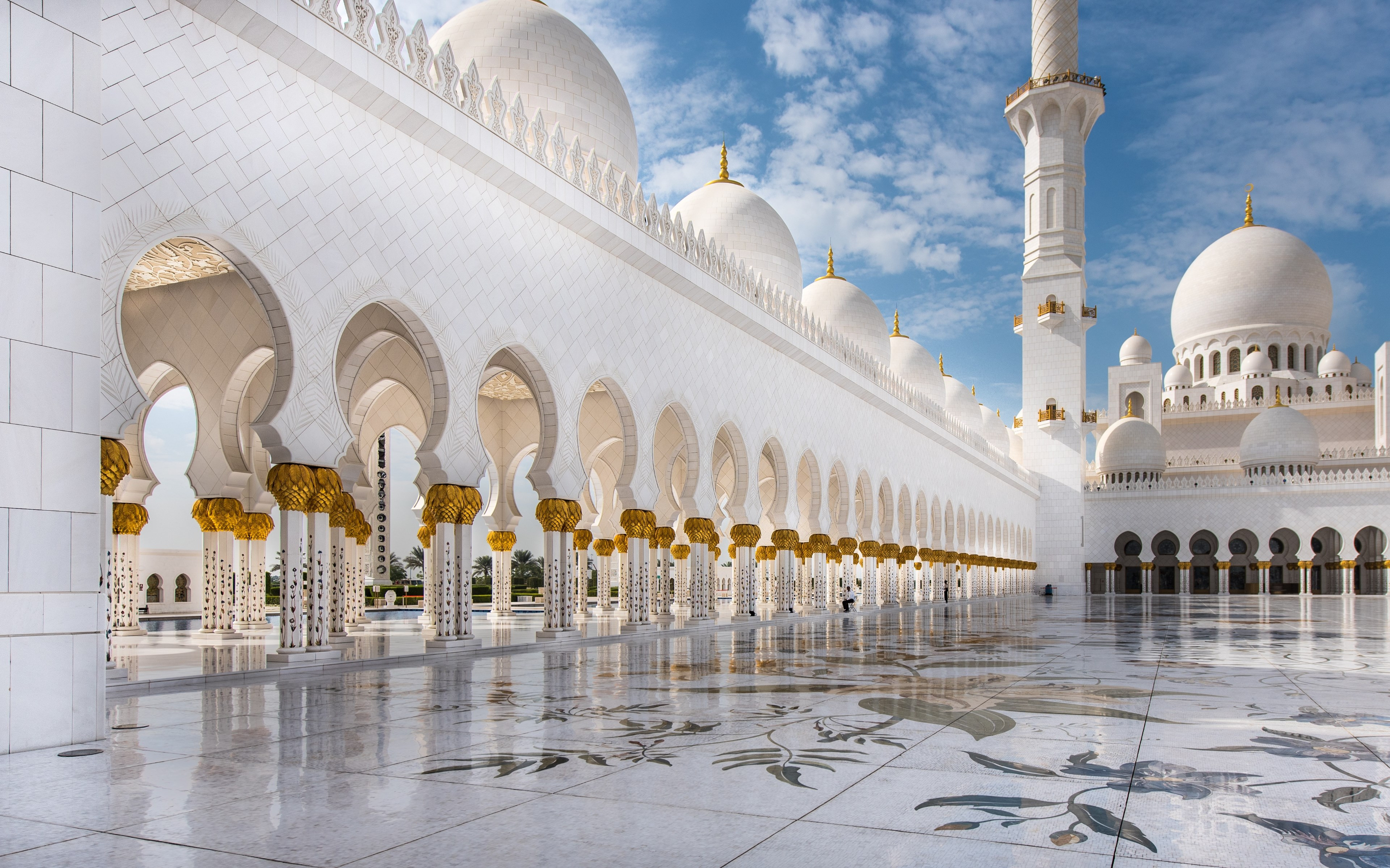 The architecture of Sheikh Zayed mosque wallpaper 3840x2400