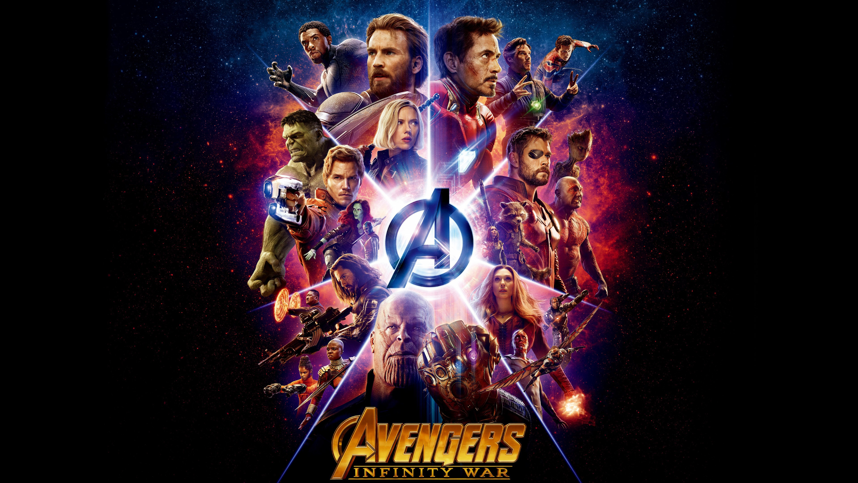 Download Wallpaper All The Heroes From Avengers Infinity War x16