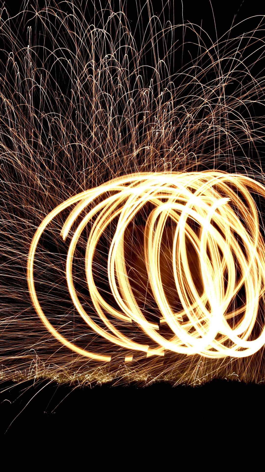 Spinning wire wool wallpaper 1080x1920