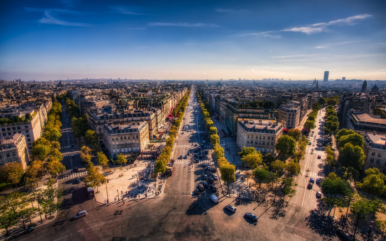 Champs Elysees. Paris, France wallpaper 1280x800