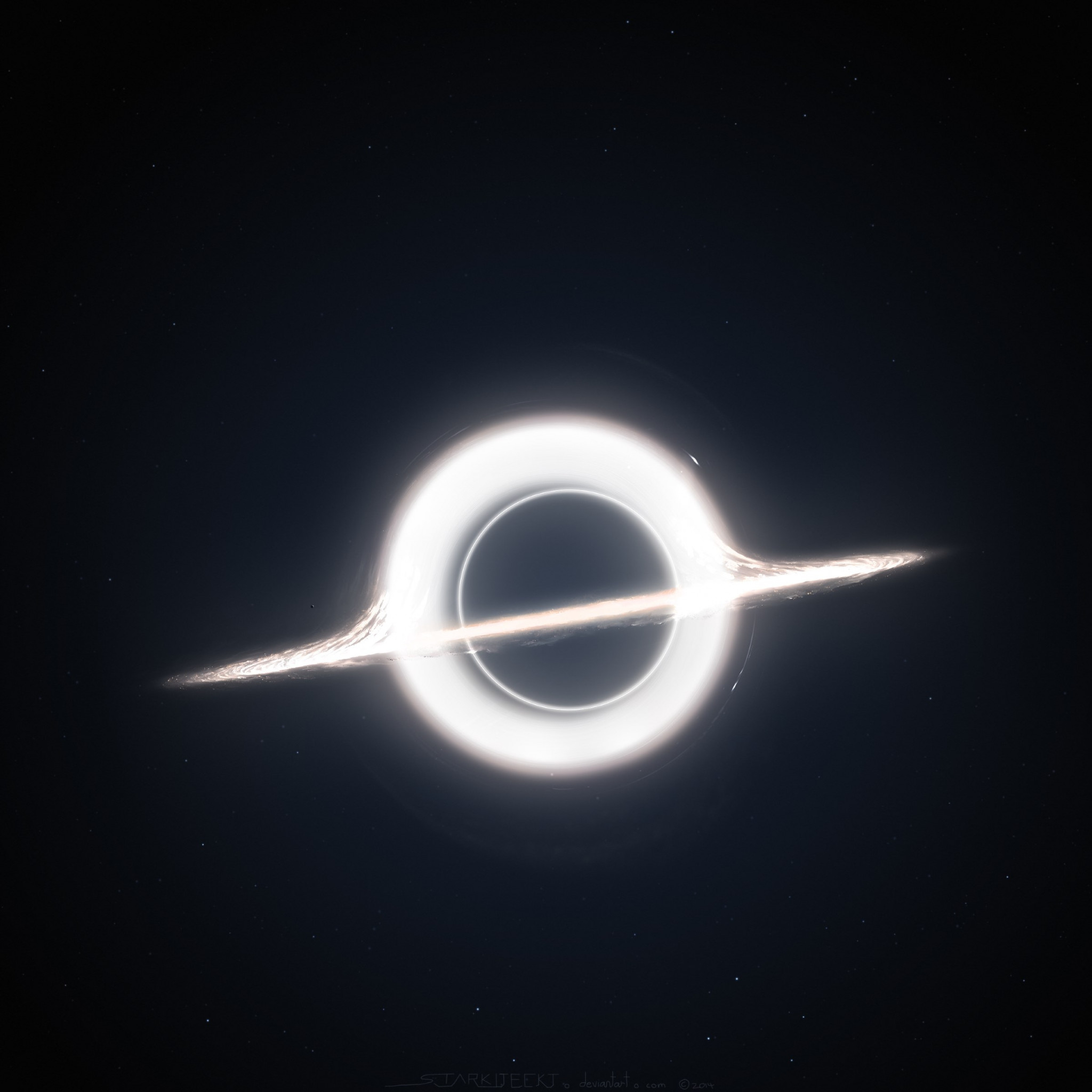 Gargantua inspired by Interstellar movie wallpaper 2048x2048