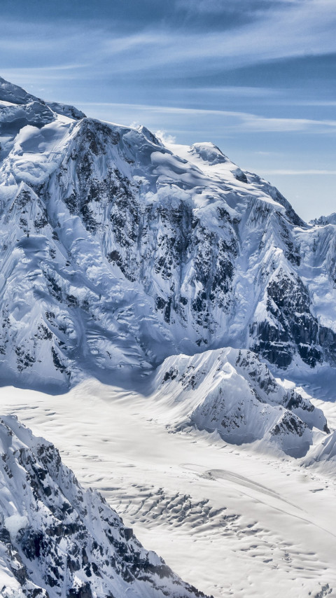 Mountain peak from Alaska wallpaper 480x854