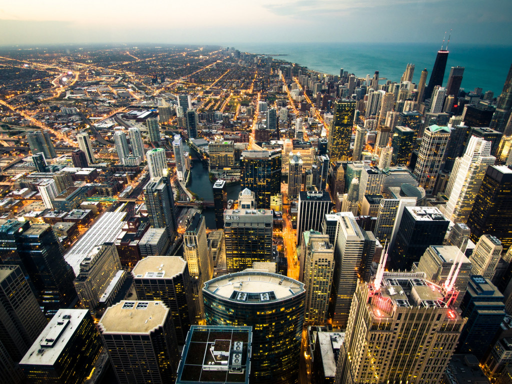 Chicago cityscape wallpaper 1024x768