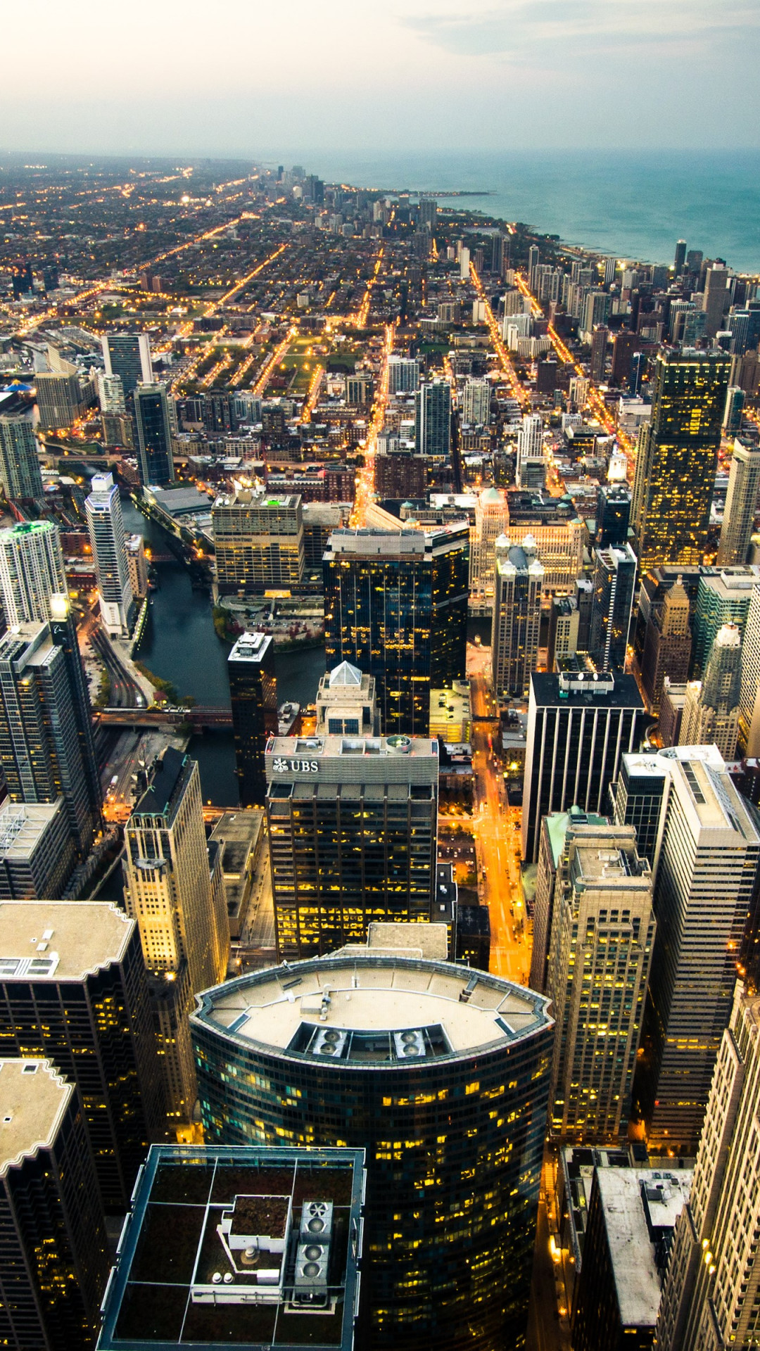 Chicago cityscape wallpaper 1080x1920