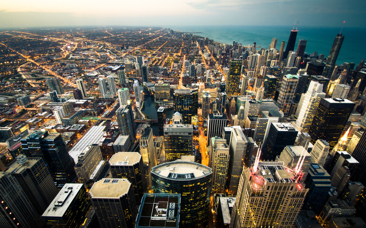 Chicago cityscape wallpaper 1280x800