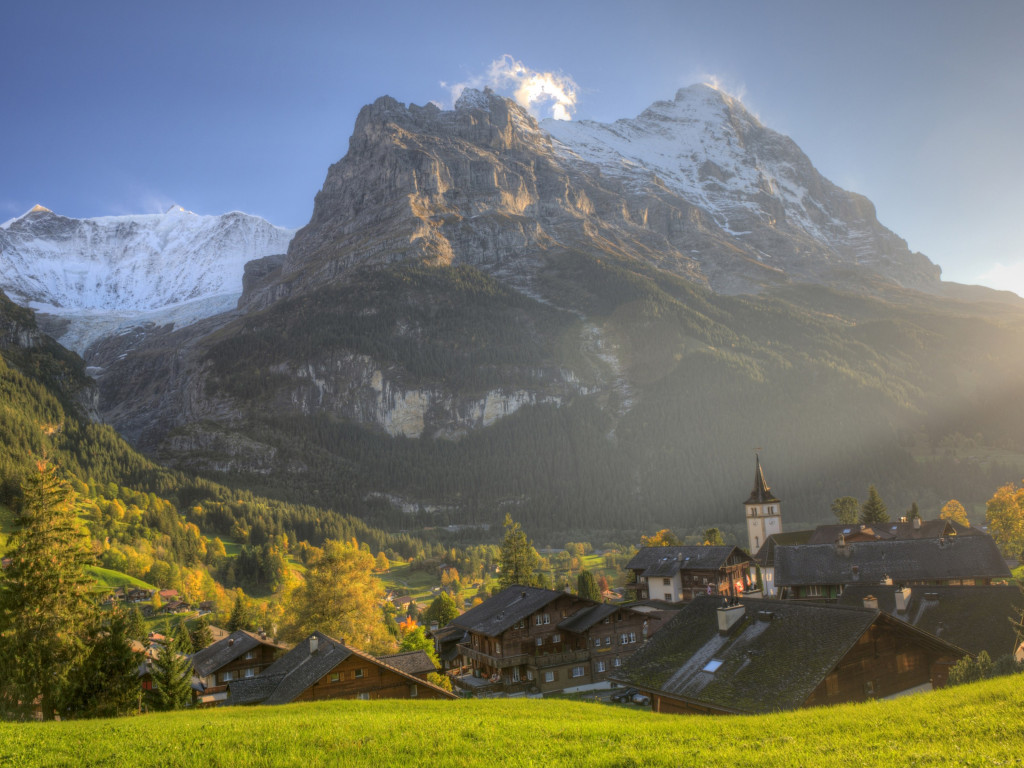 Best landscape from Bernese Alps wallpaper 1024x768