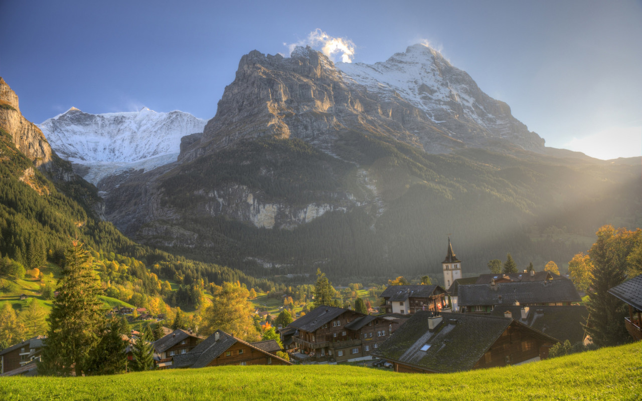 Best landscape from Bernese Alps wallpaper 1280x800