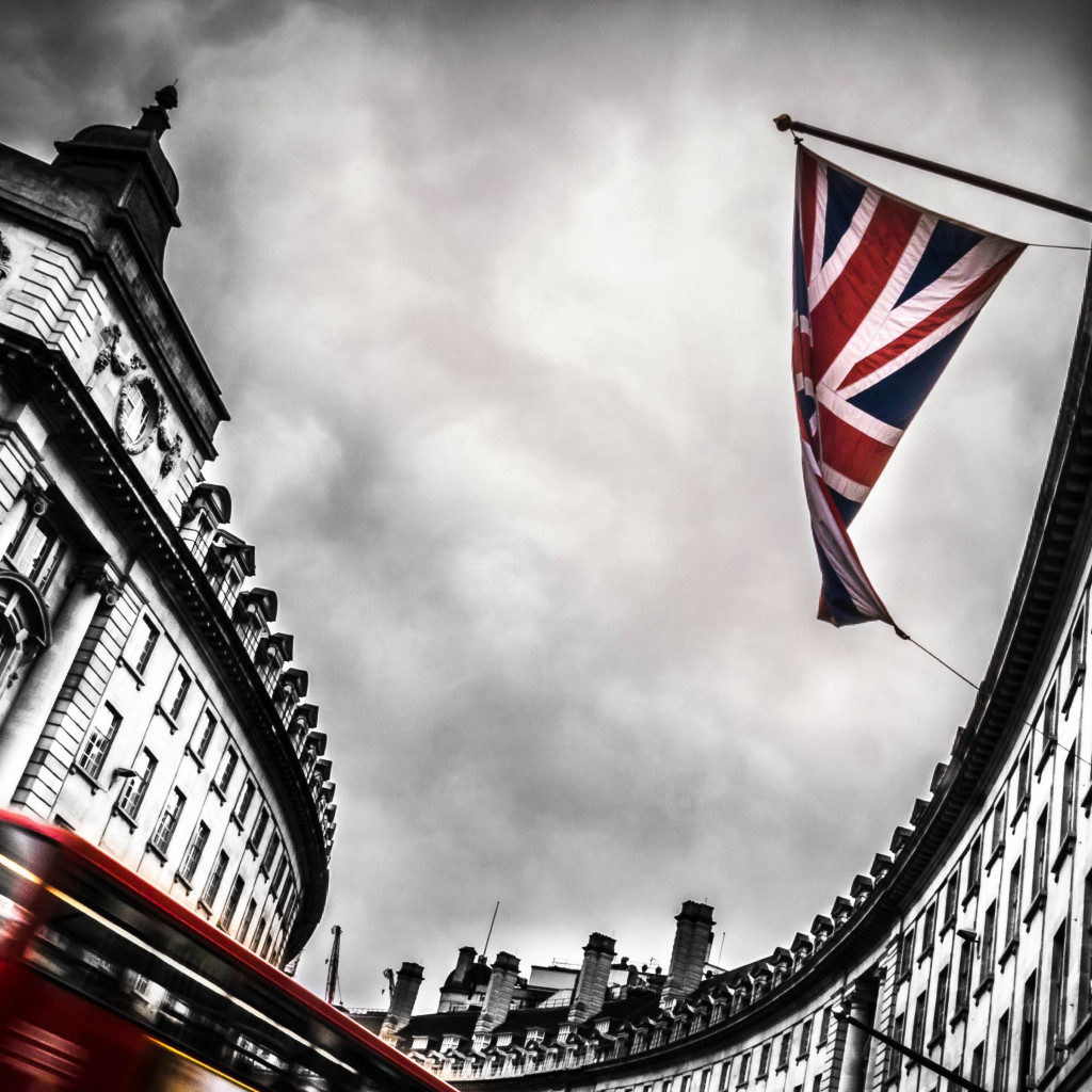 London bus and England flag wallpaper 1024x1024
