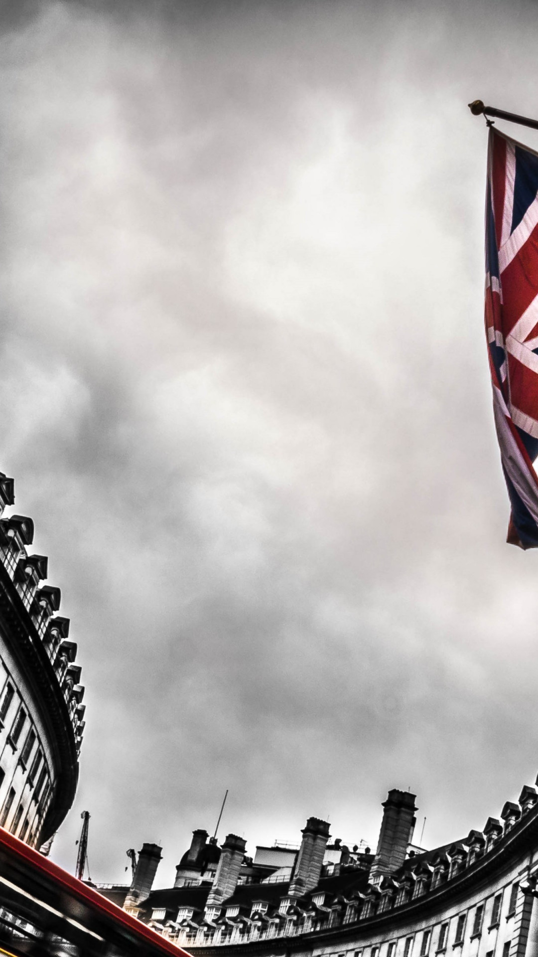 London bus and England flag wallpaper 1080x1920