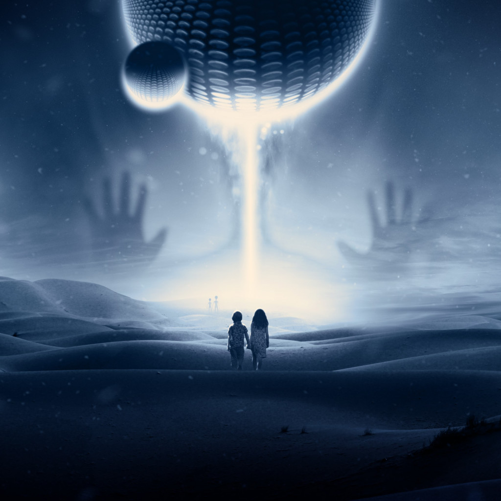 The aliens are here wallpaper 1024x1024