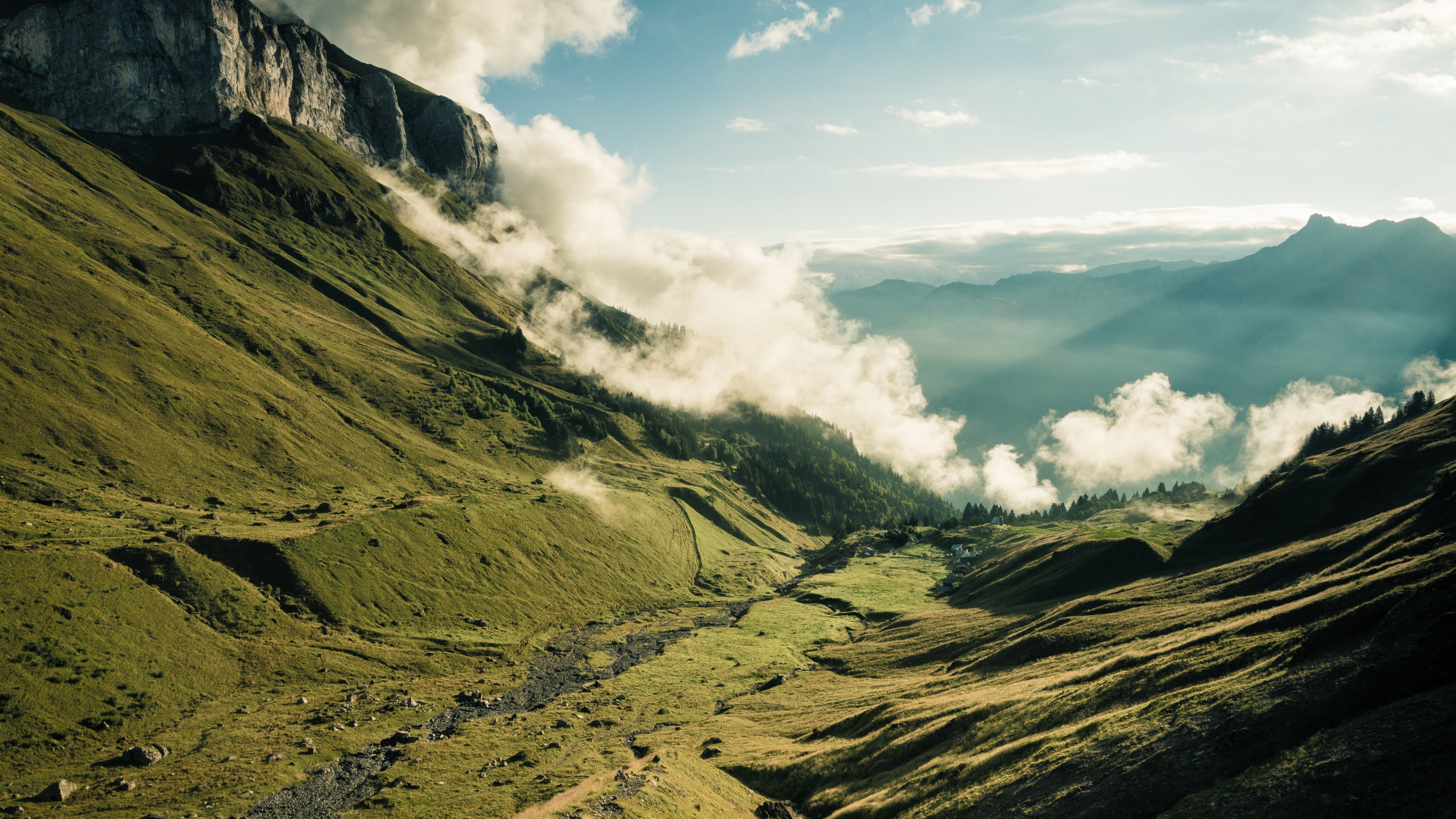 Landscape from Rhone Alpes, France wallpaper 2560x1440