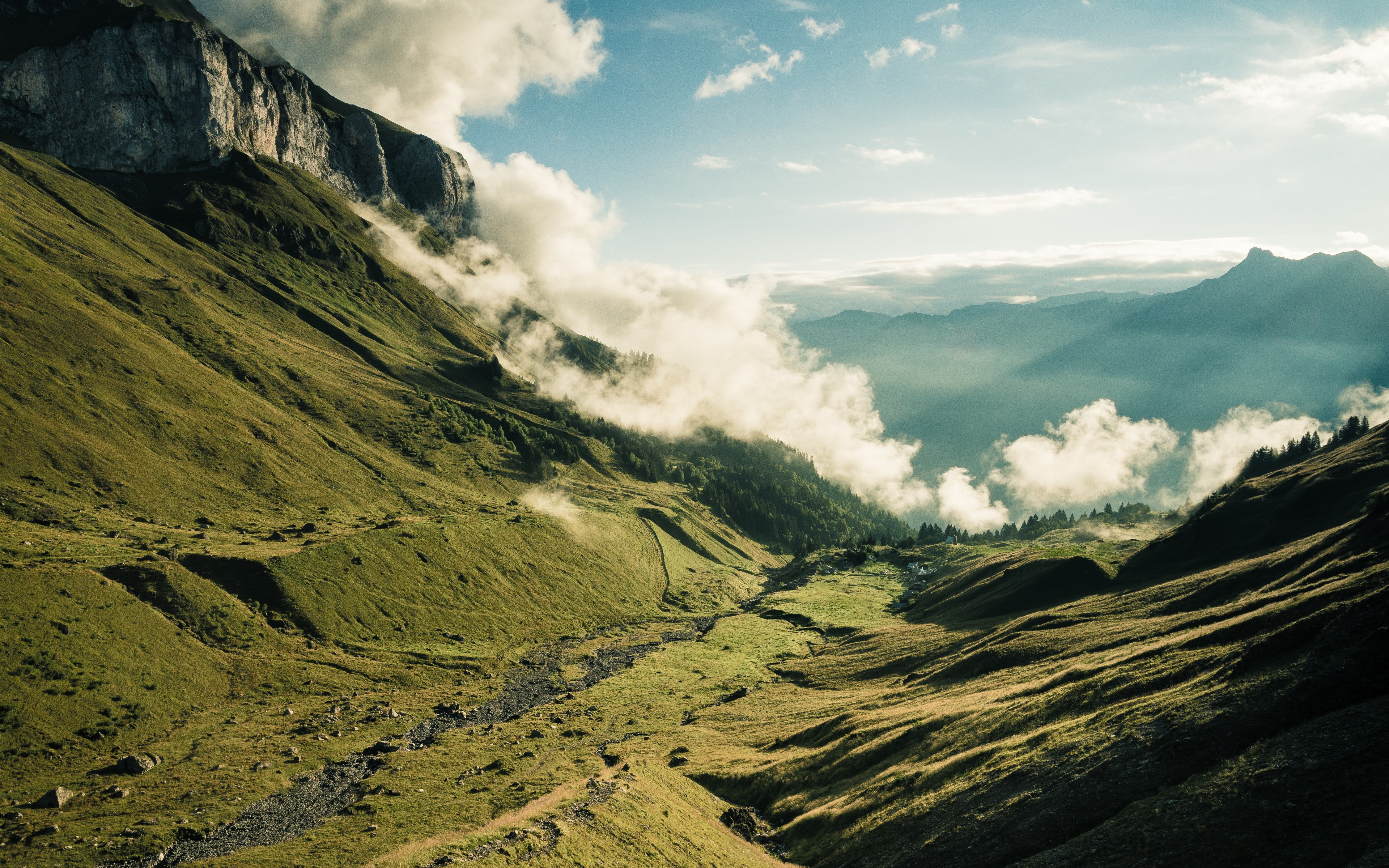 Landscape from Rhone Alpes, France wallpaper 3840x2400