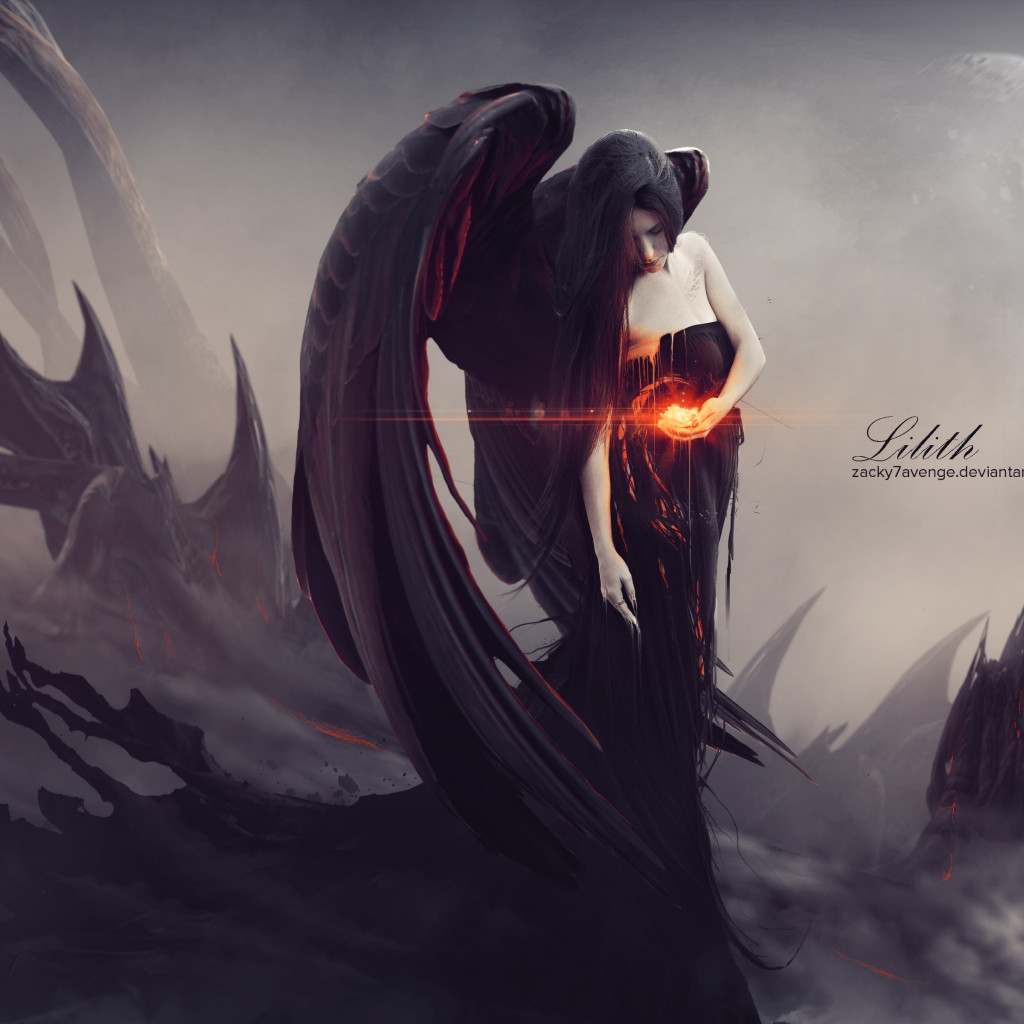 Digital art: Lilith wallpaper 1024x1024