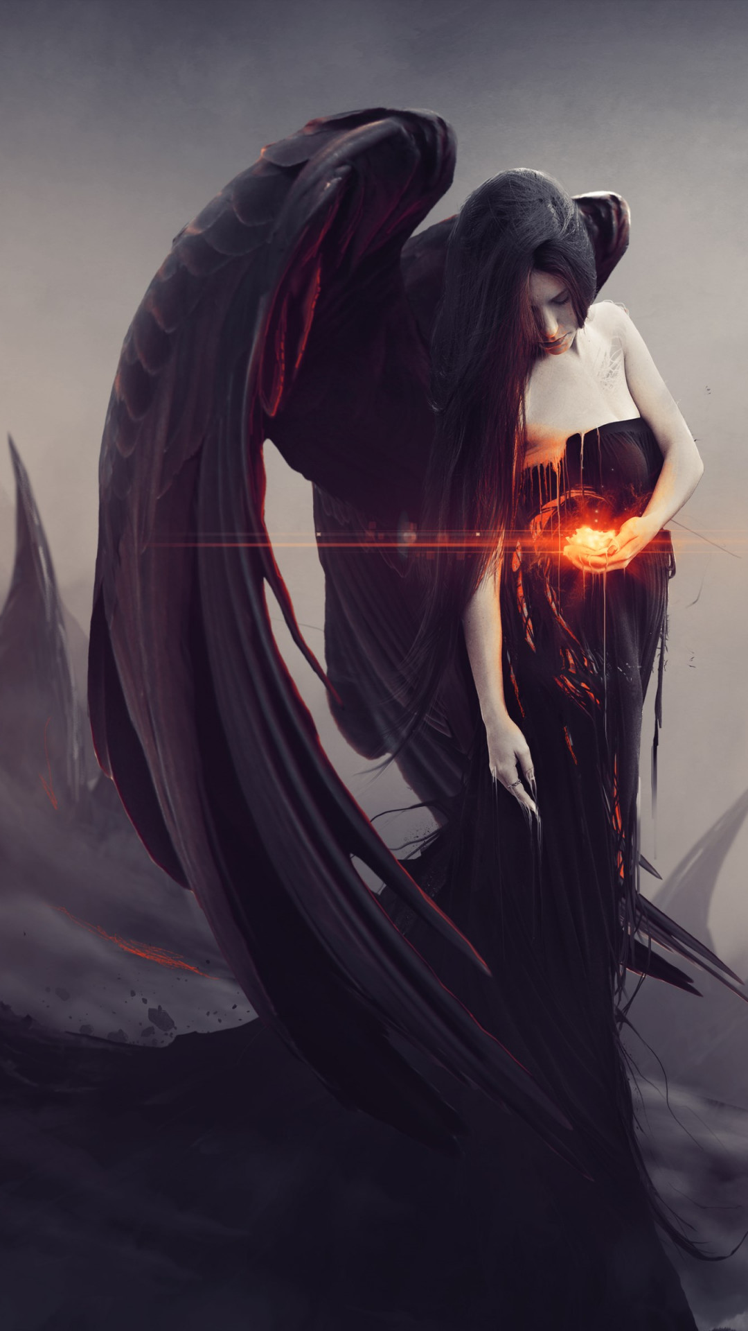 Digital art: Lilith wallpaper 1080x1920