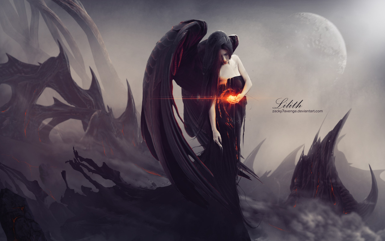 Digital art: Lilith wallpaper 1280x800