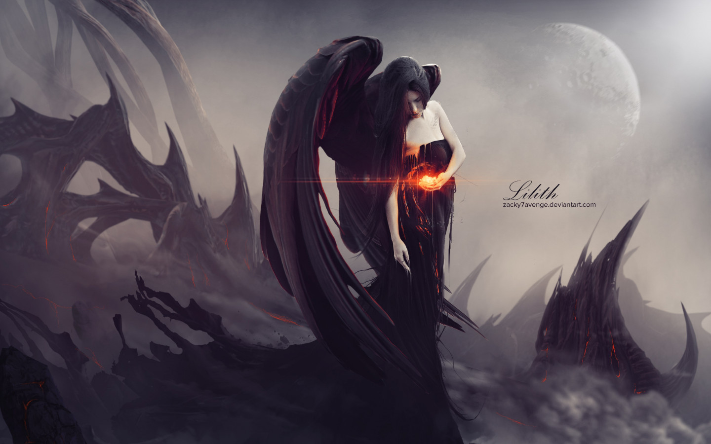 Digital art: Lilith wallpaper 1440x900