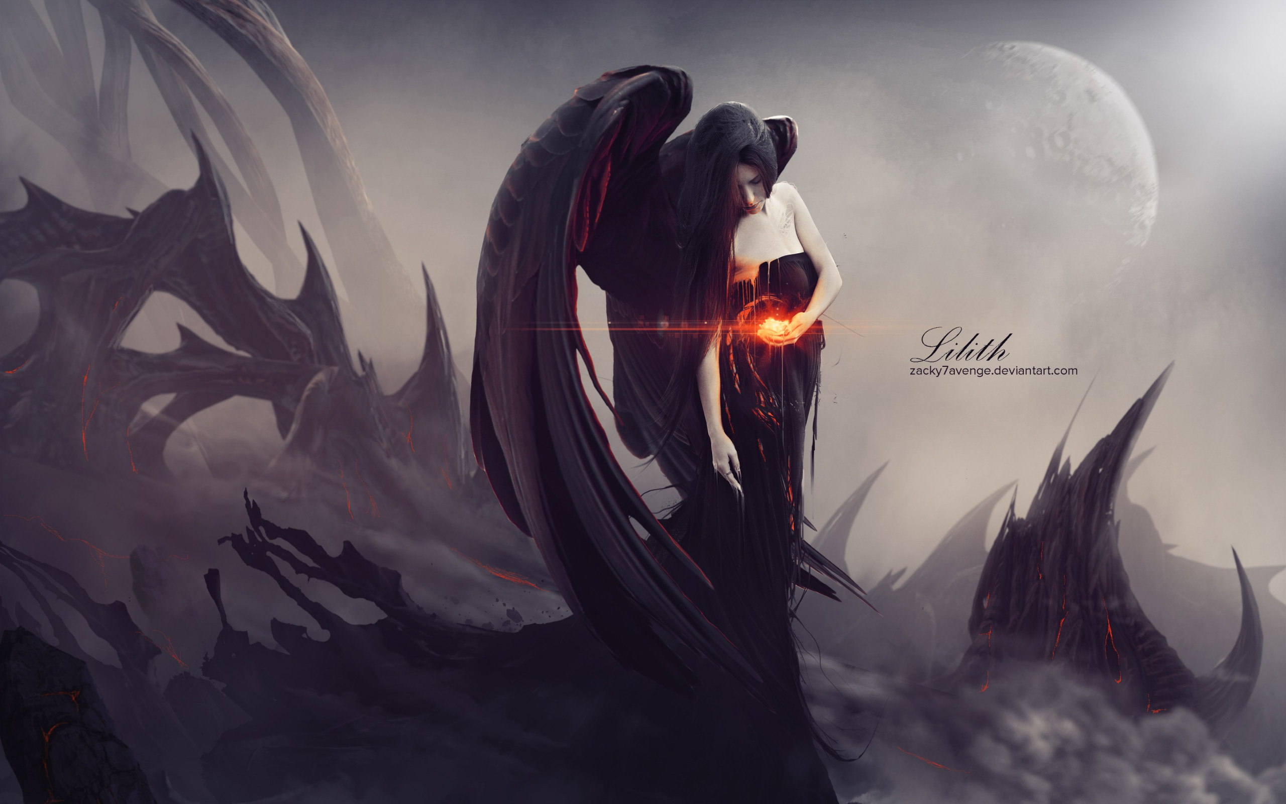 Digital art: Lilith wallpaper 2560x1600