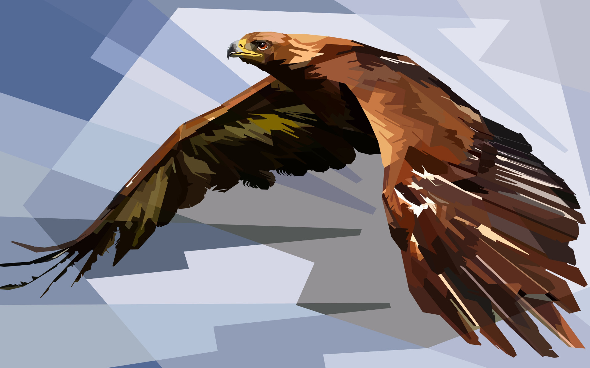 Digital drawing of an eagle wallpaper 1920x1200