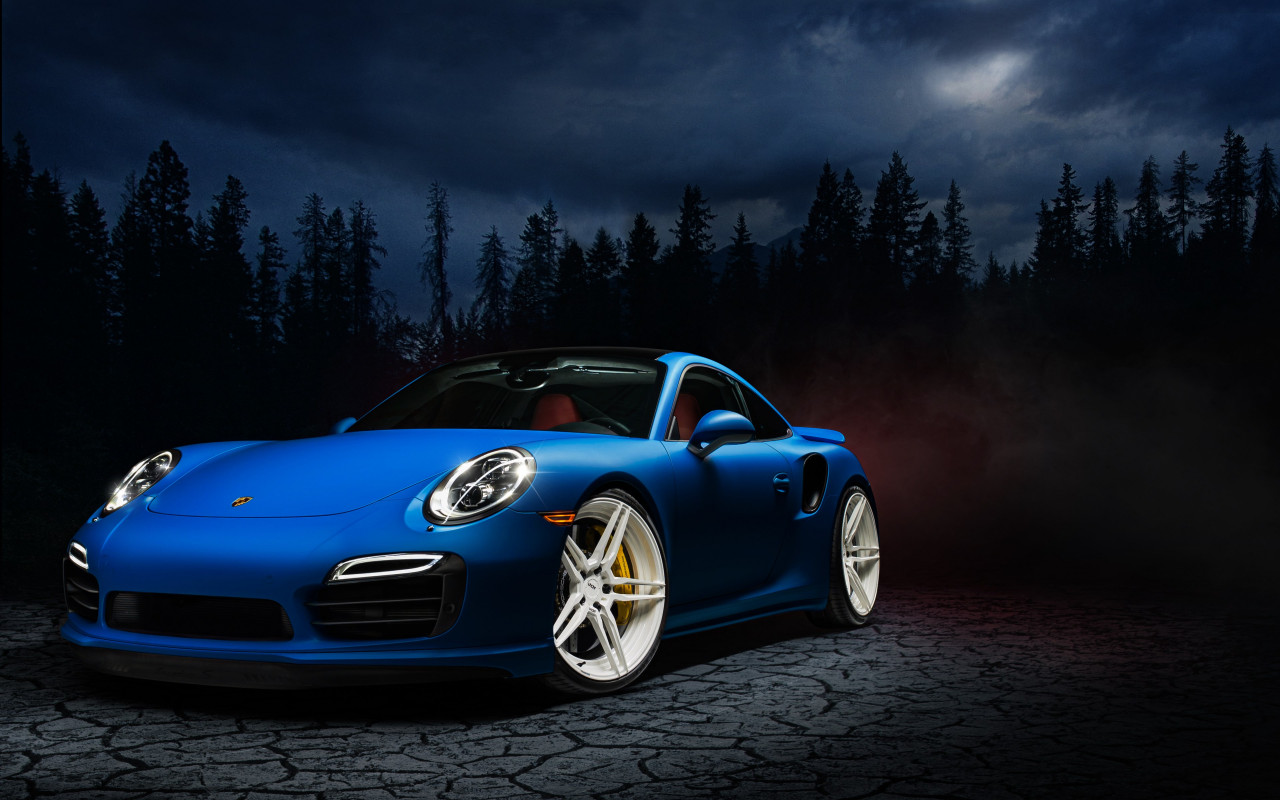 Porsche 911 blue wallpaper 1280x800