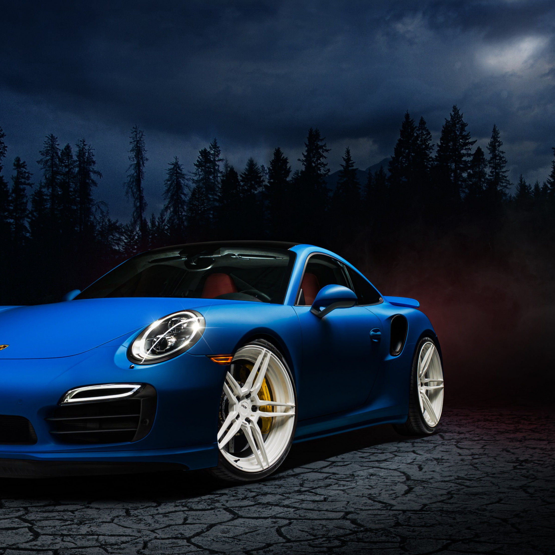 Porsche 911 blue wallpaper 2224x2224