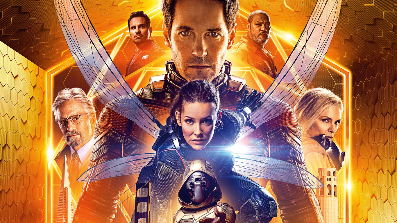 Ant Man and the Wasp poster wallpaper 1366x768