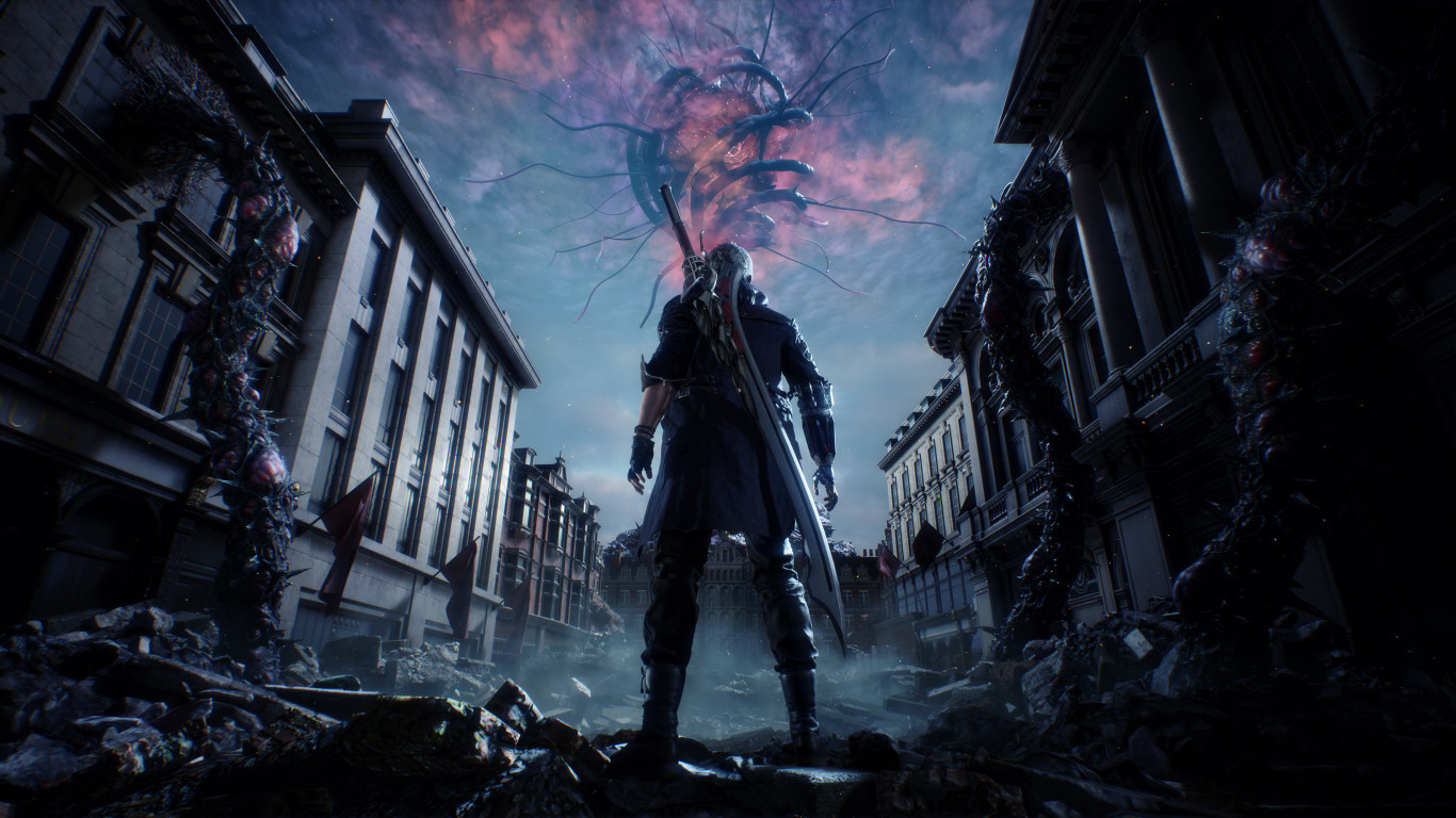 Nero from Devil May Cry 5 wallpaper 1366x768