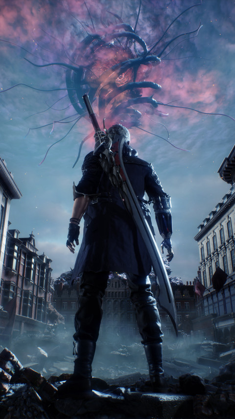 Nero from Devil May Cry 5 wallpaper 480x854