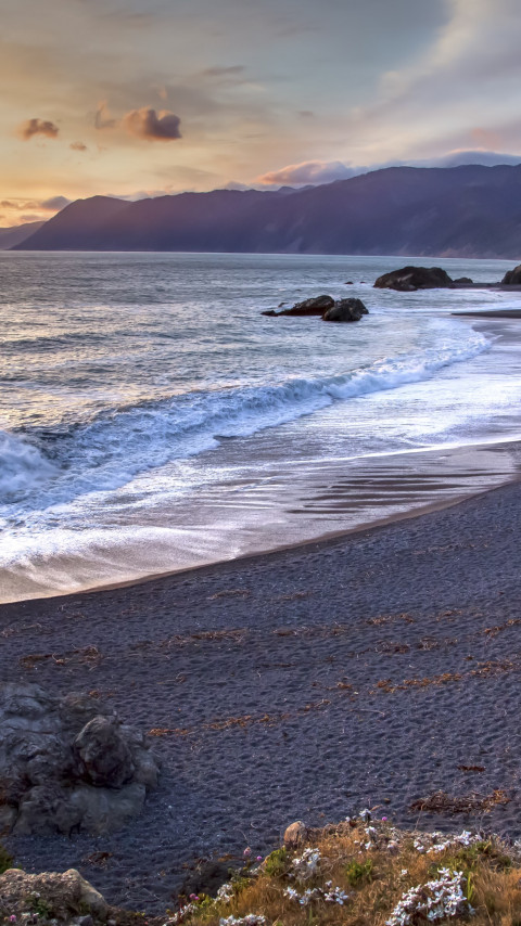 Sunset from Humboldt Coast wallpaper 480x854