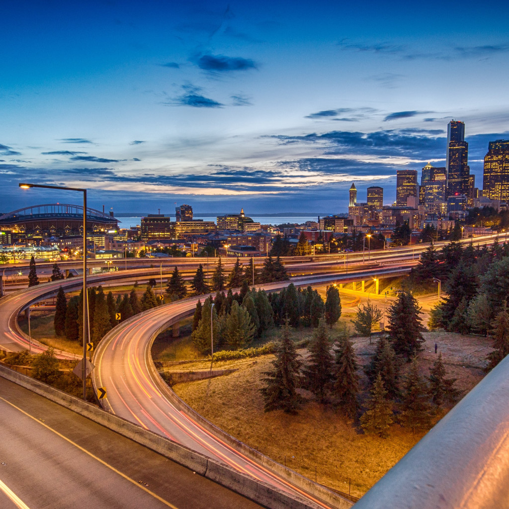 Seattle skyline wallpaper 1024x1024