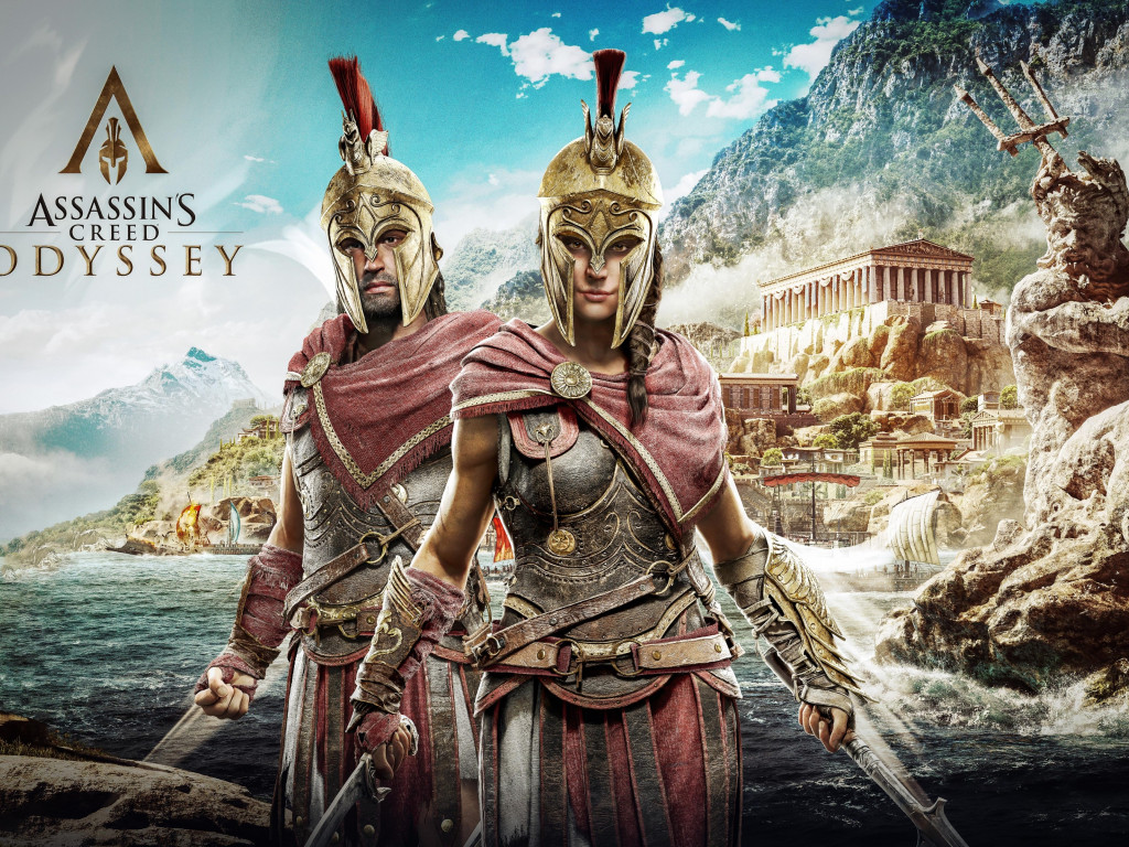 Assassin's Creed Odyssey poster wallpaper 1024x768