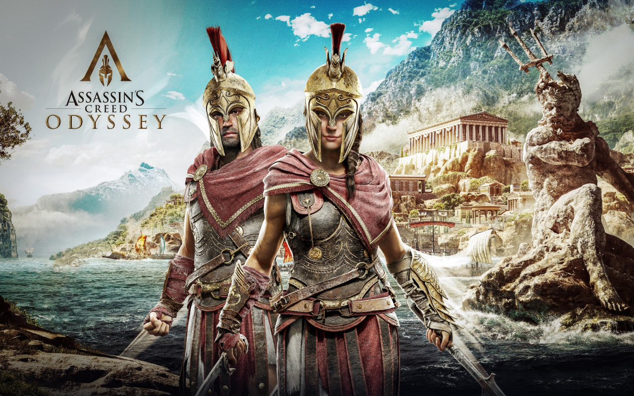 Assassin's Creed Odyssey poster wallpaper 1280x800