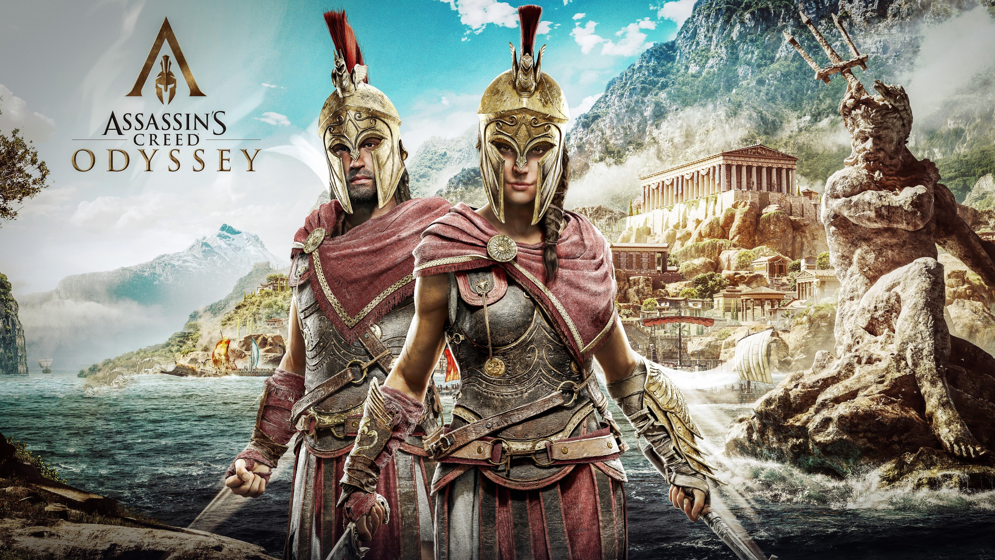 Assassin's Creed Odyssey poster wallpaper 3840x2160