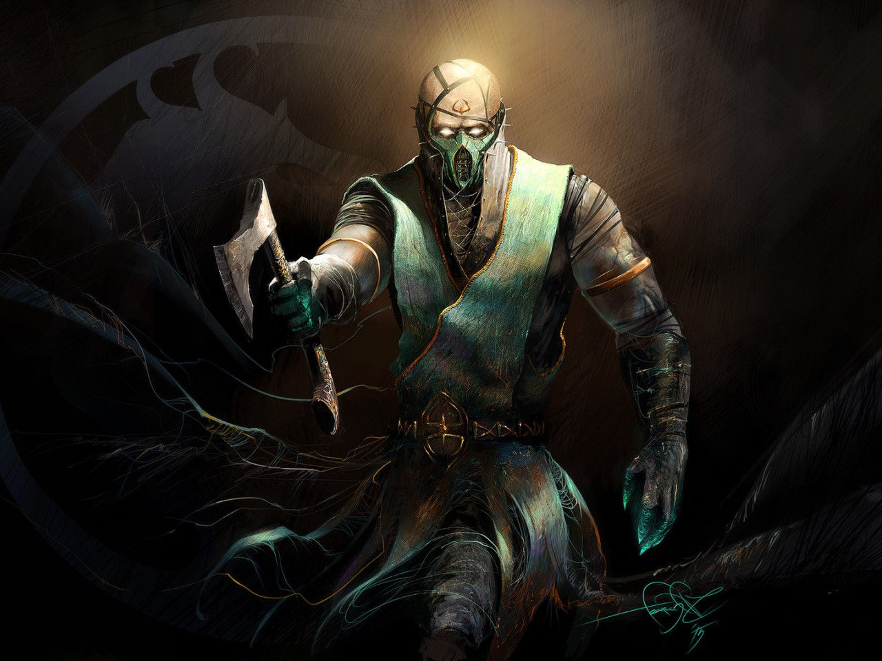 Chameleon from Mortal Kombat video game wallpaper 1280x960