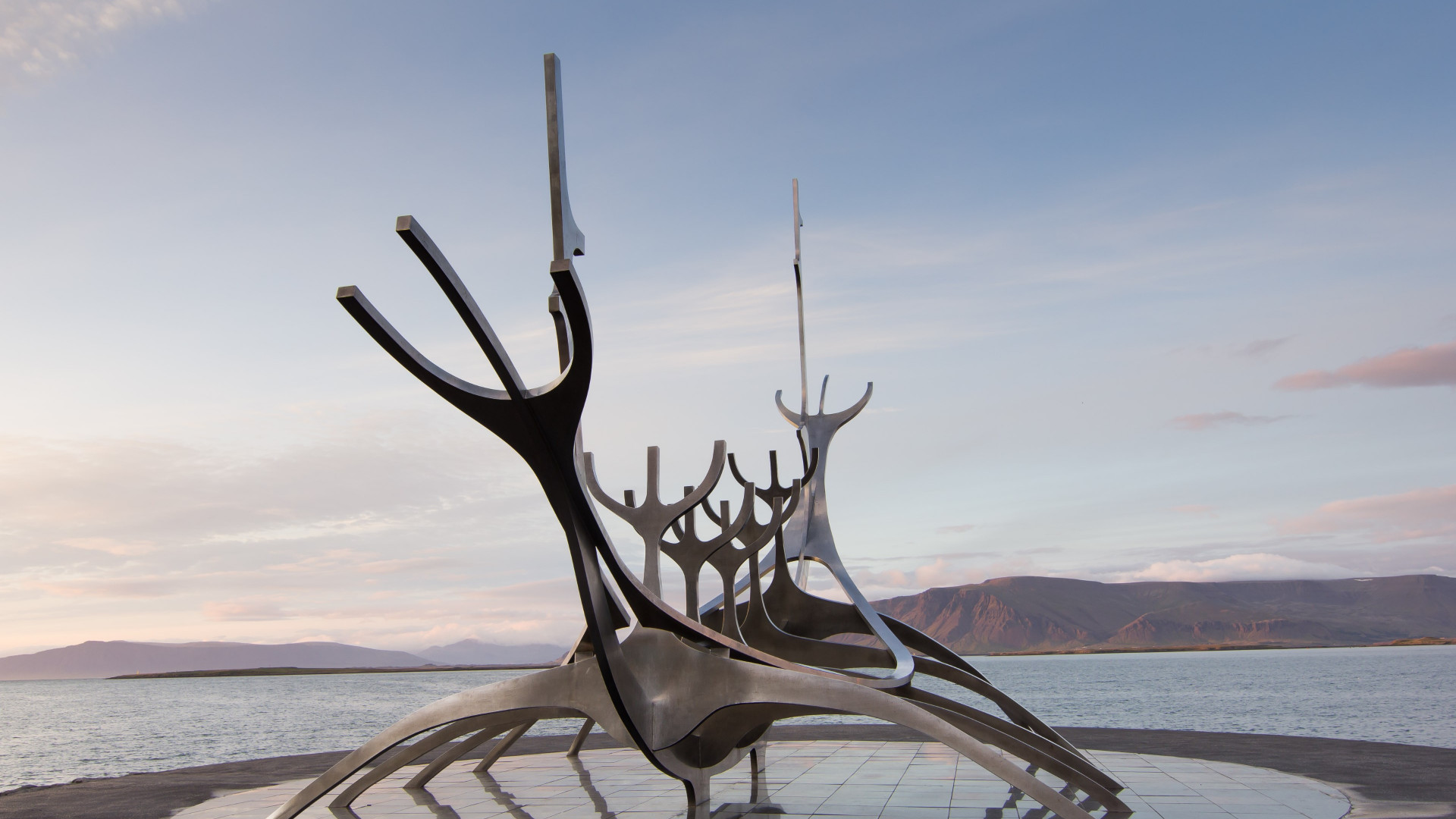 The Sun Voyager from Reykjavik, Iceland wallpaper 1920x1080