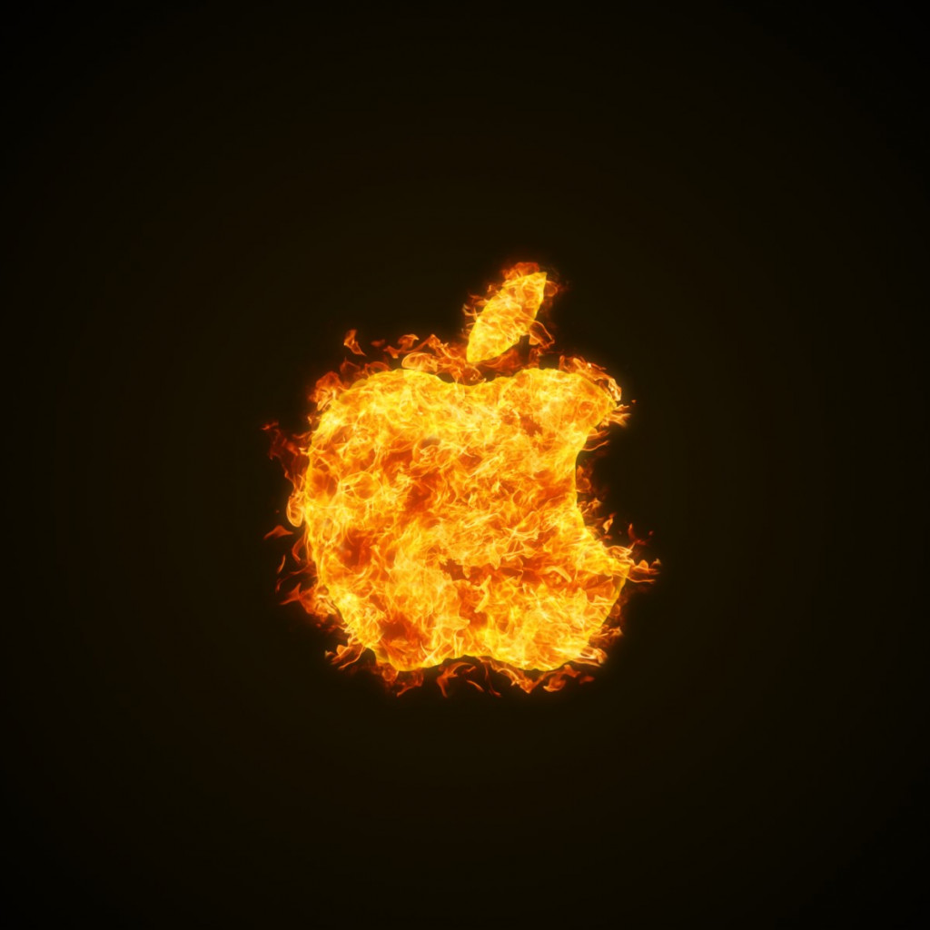 Apple fire wallpaper 1024x1024