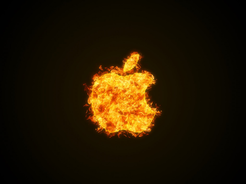 Apple fire wallpaper 1024x768