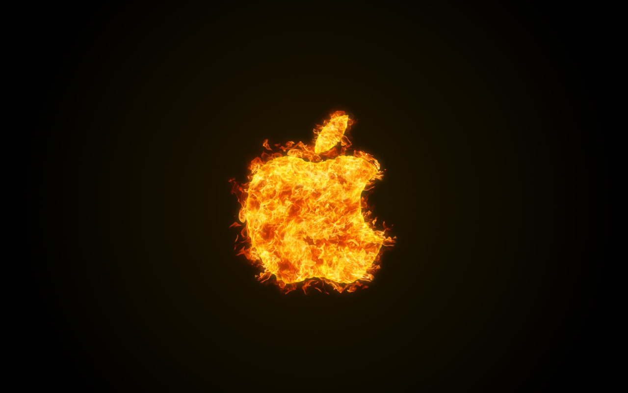 Apple fire wallpaper 1280x800