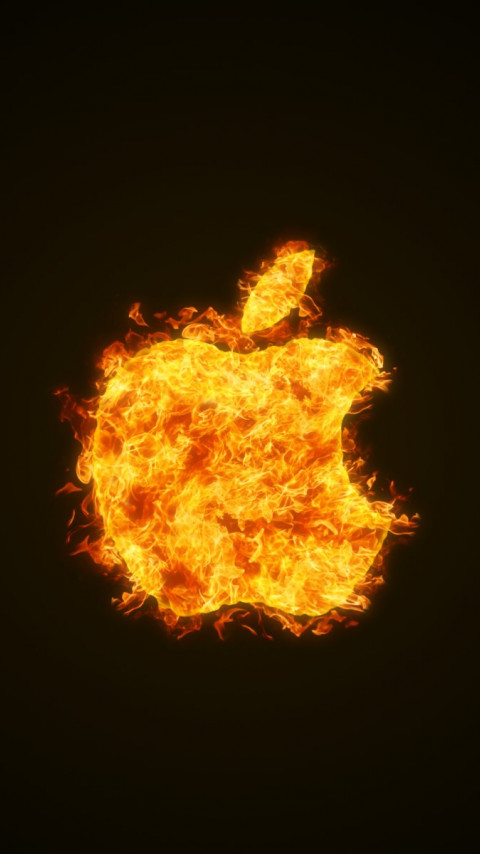 Apple fire wallpaper 480x854