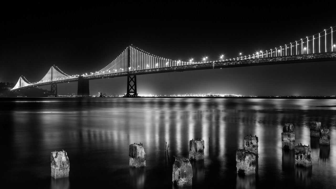 Bay bridge from San Francisco wallpaper 1280x720