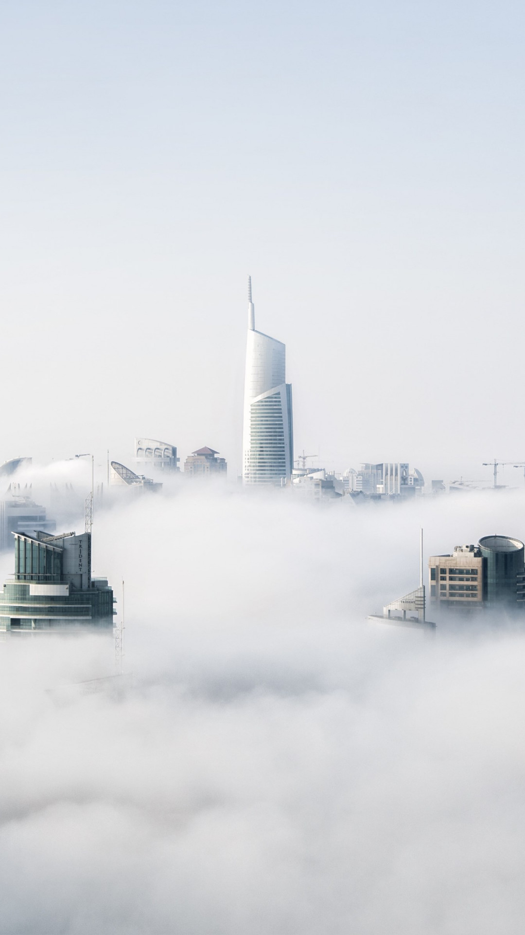 Fog is over Dubai wallpaper 1080x1920