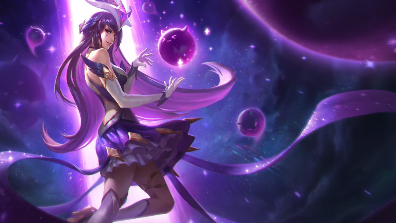 Syndra in League of Legends champion wallpaper 1280x720