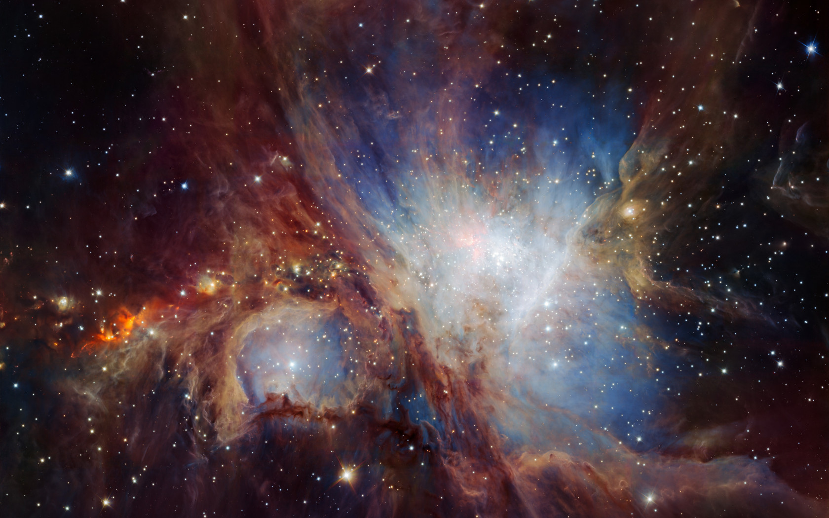 Infrared view of the Orion Nebula wallpaper 1680x1050