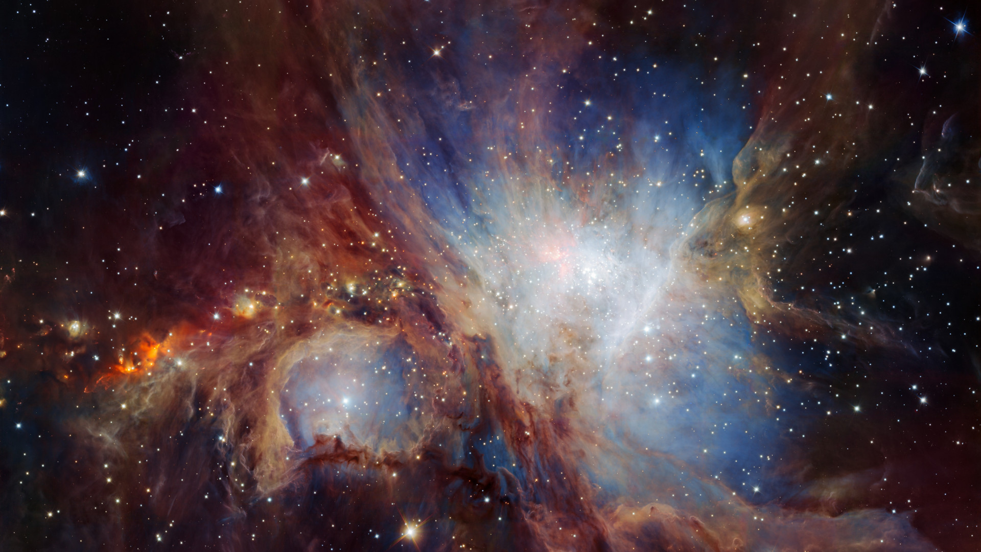 Download wallpaper: Infrared view of the Orion Nebula 1920x1080