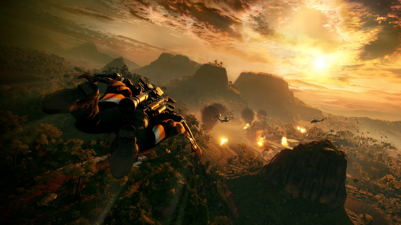Just Cause 4 gameplay wallpaper 1366x768