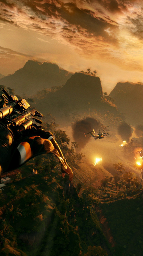 Just Cause 4 gameplay wallpaper 480x854