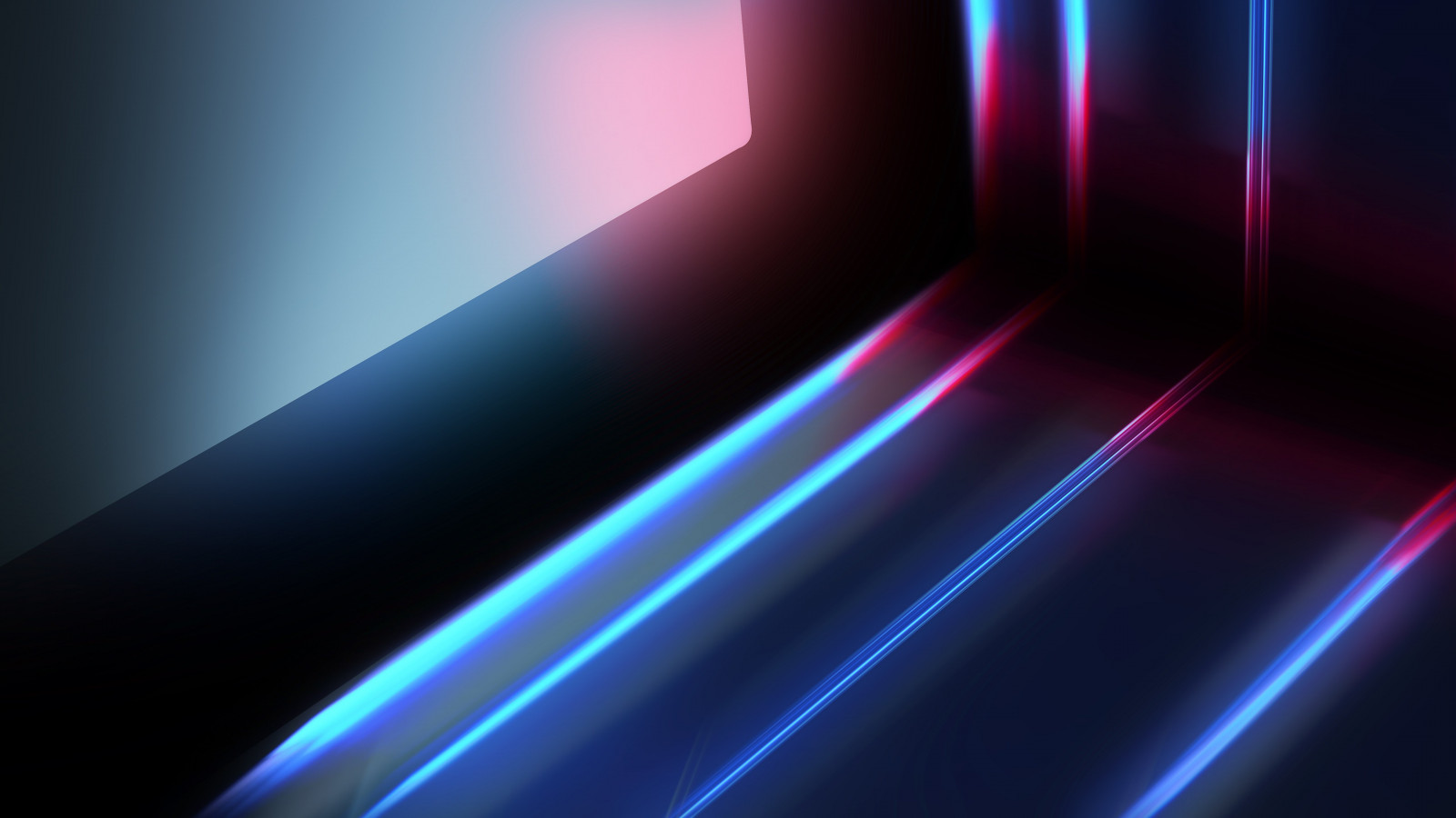 Abstract blue red lights wallpaper 1600x900