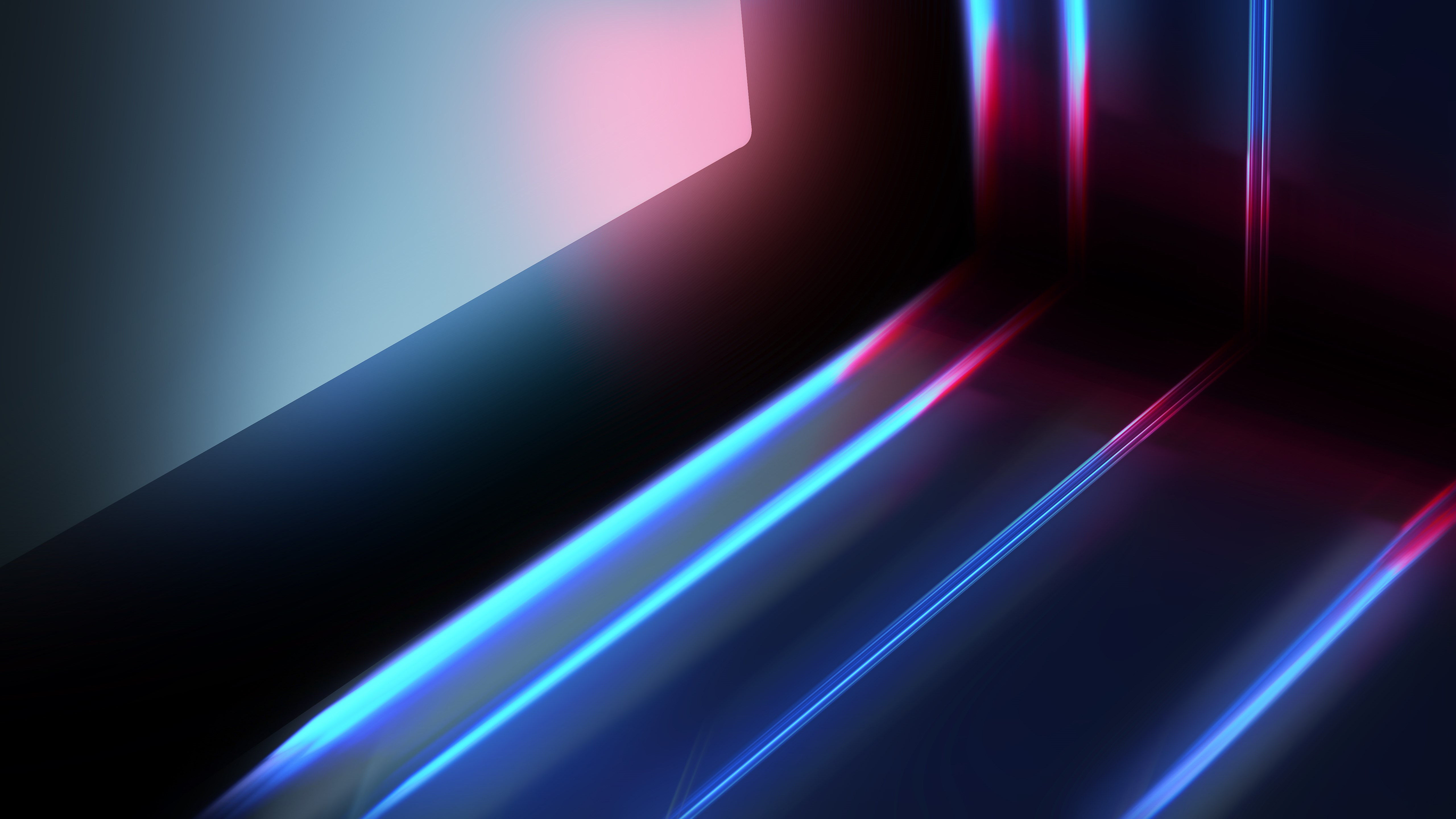 Abstract blue red lights wallpaper 5120x2880